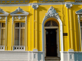 yellow building in South America