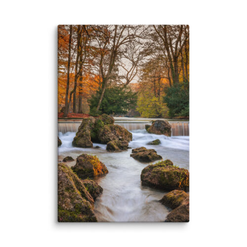 English Garden Waterfall — Canvas Print