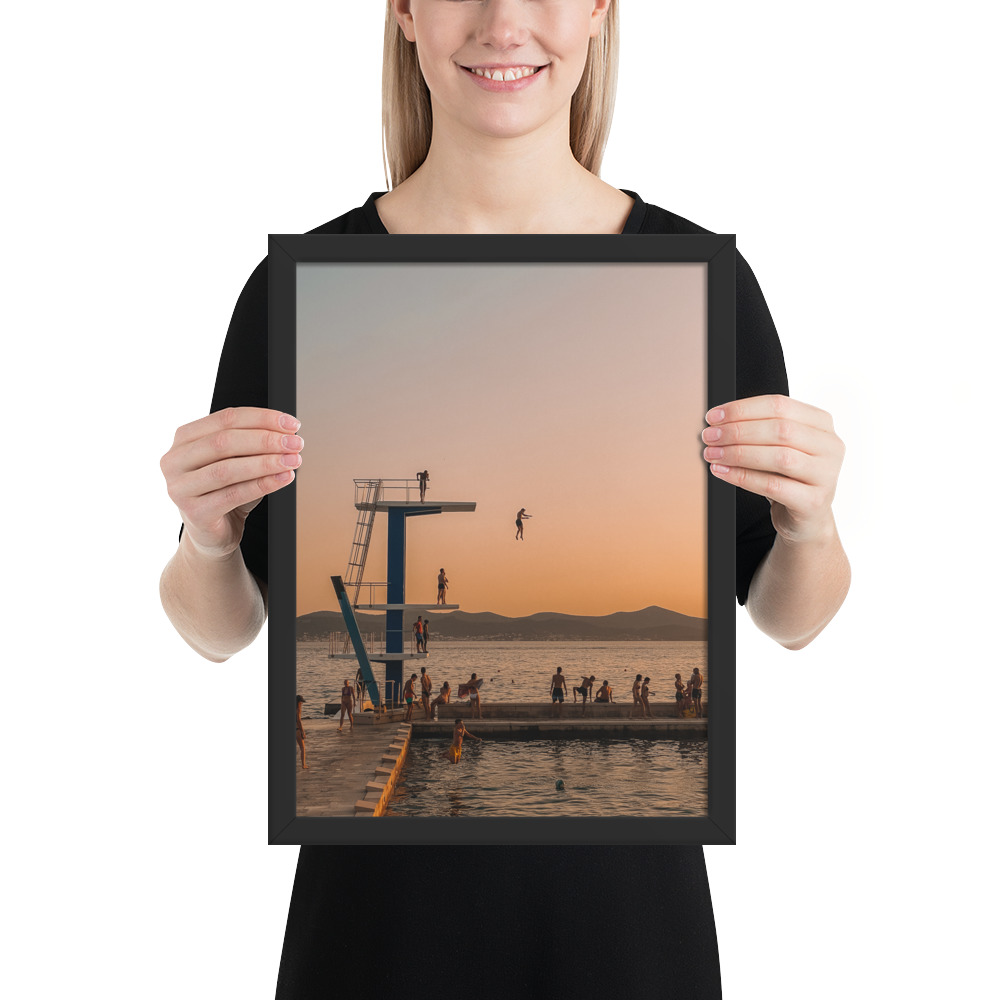 Zadar Diver — Framed Poster - Image 4