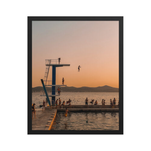 Zadar Diver — Framed Poster