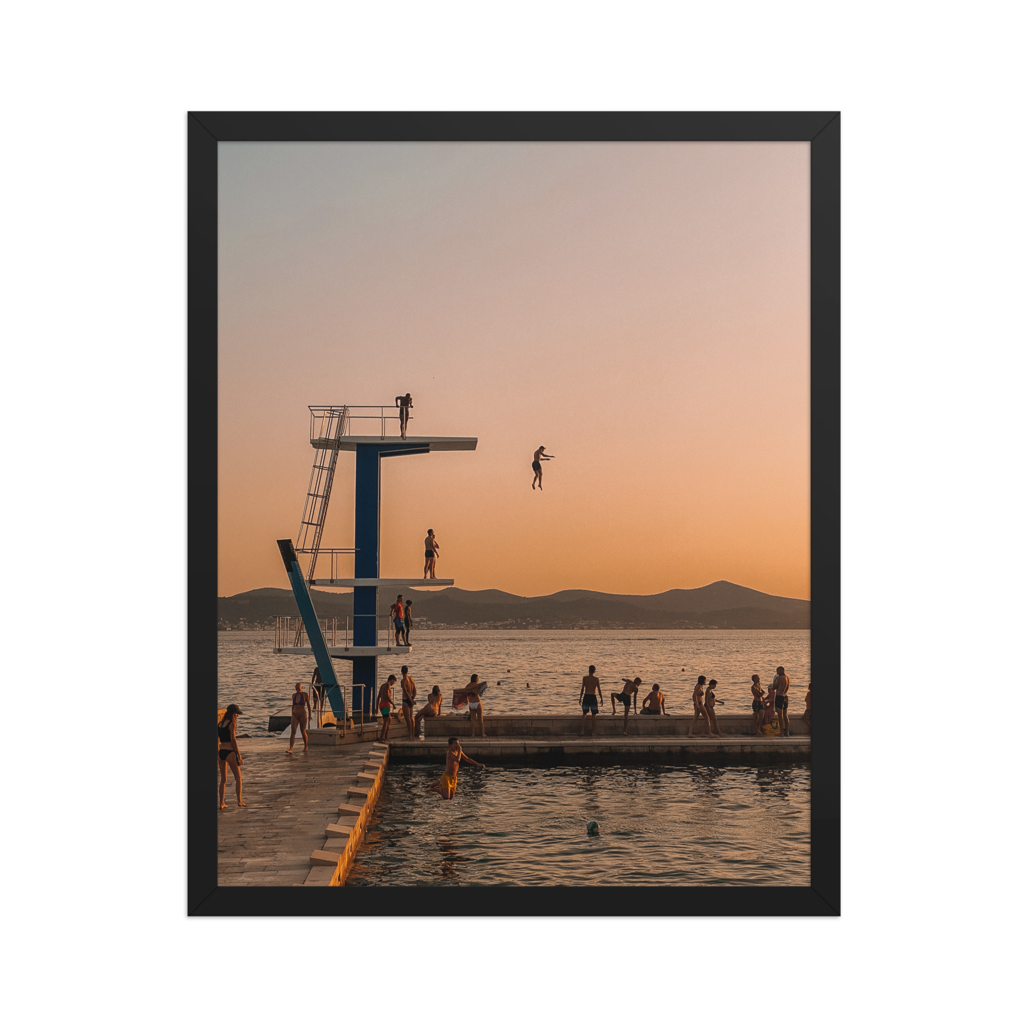 Zadar Diver — Framed Poster