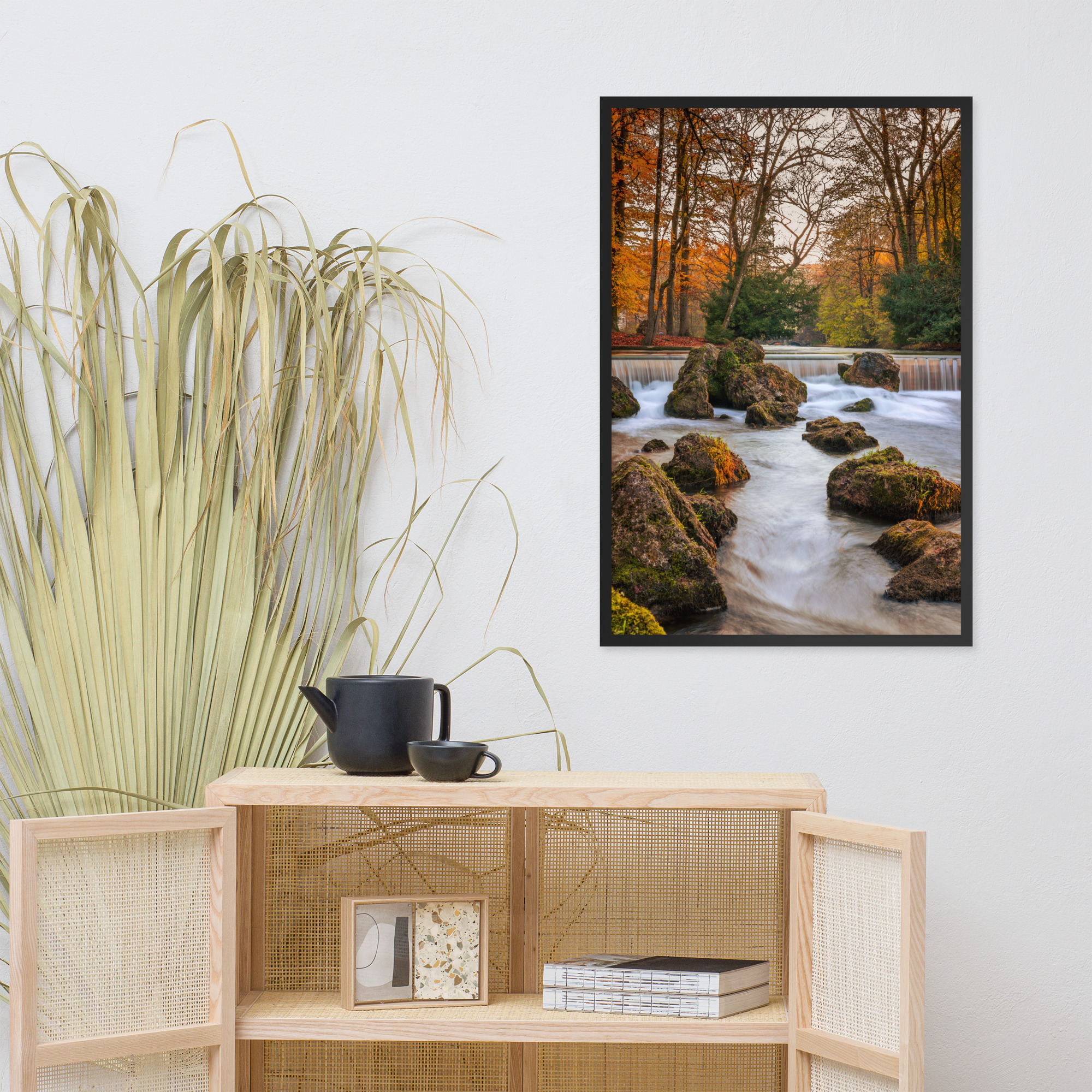 English Garden Waterfall - Framed Poster - Image 7