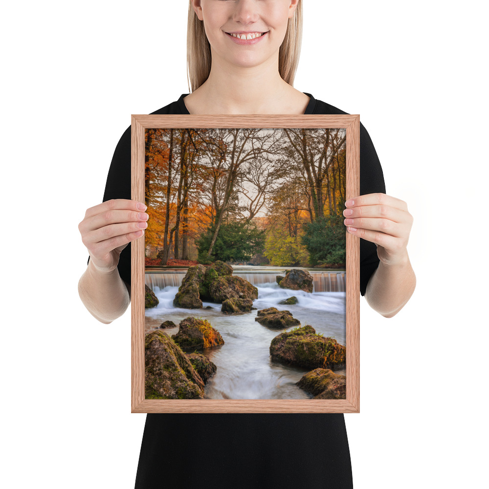 English Garden Waterfall - Framed Poster - Image 5