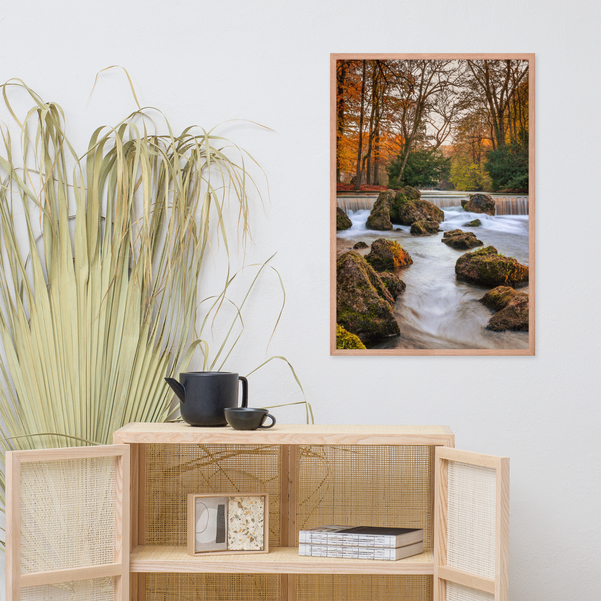 English Garden Waterfall - Framed Poster - Image 8
