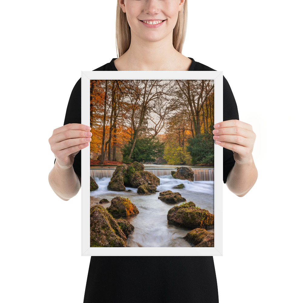 English Garden Waterfall - Framed Poster - Image 6