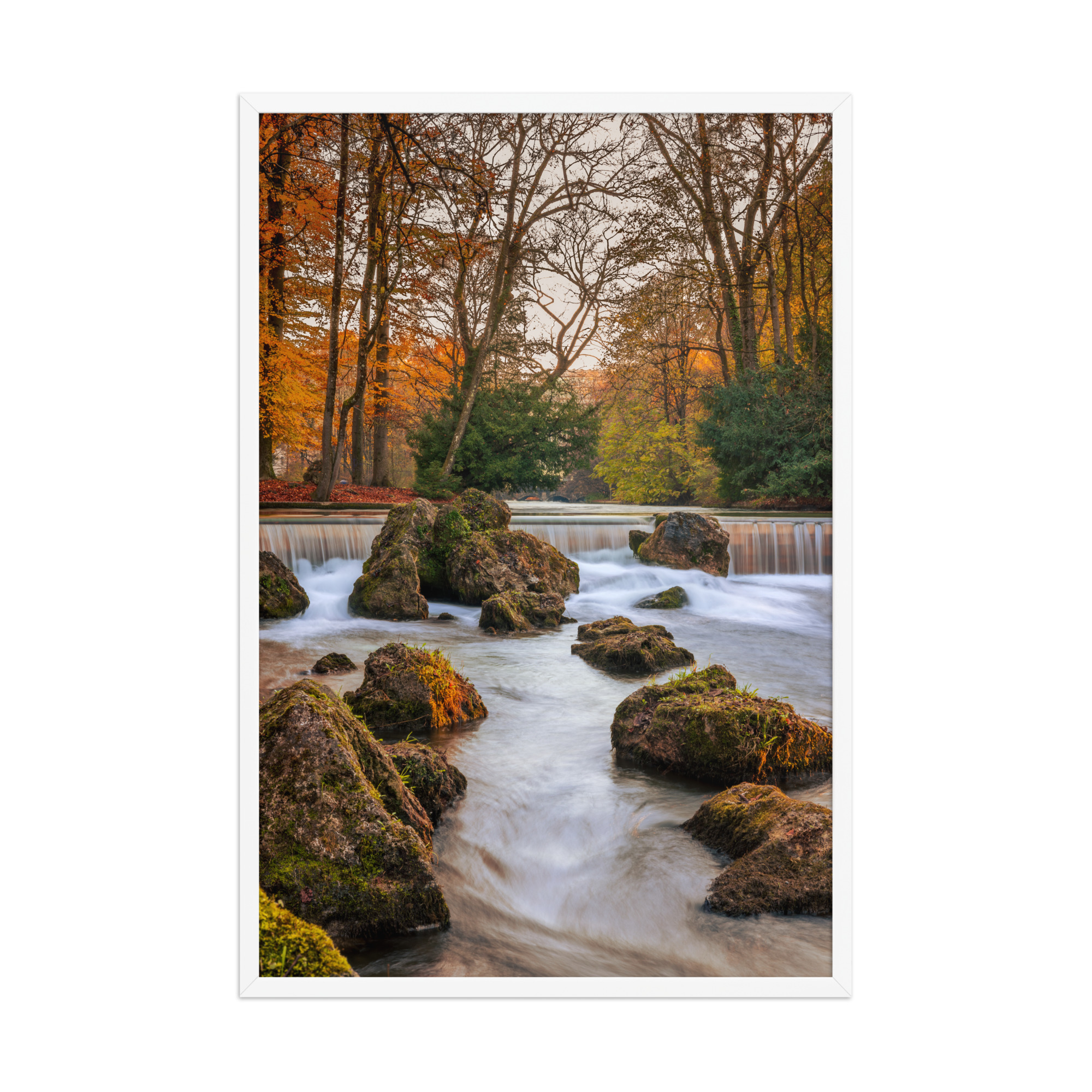 English Garden Waterfall - Framed Poster - Image 3