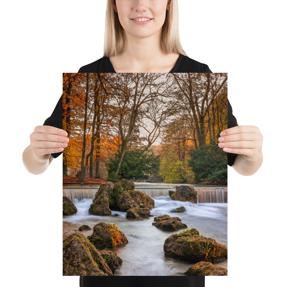 English Garden Waterfall — Poster - Image 2