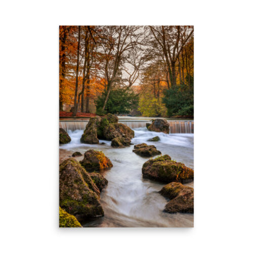 English Garden Waterfall — Poster